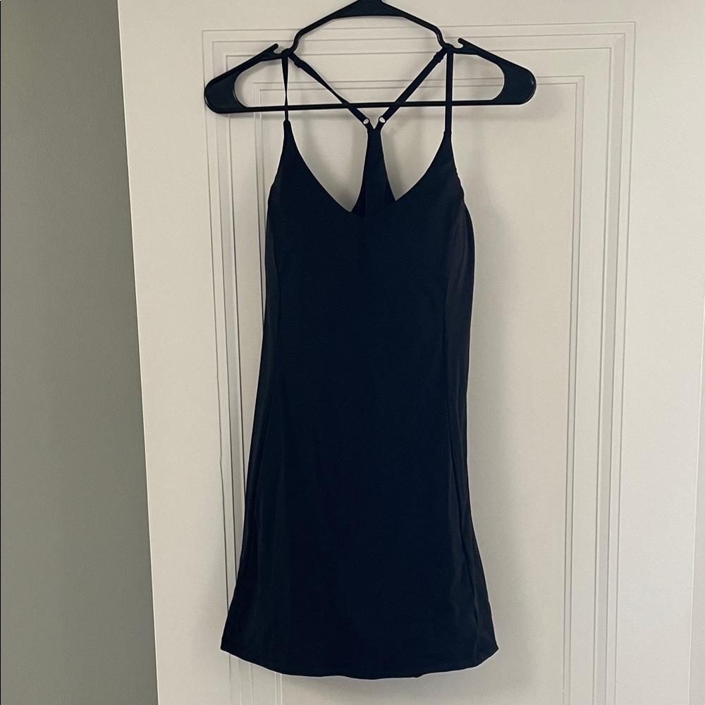 HALARA Black Mini Dress with built in shorts
